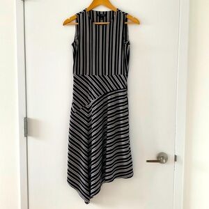 Banana Republic black and white asymmetrical cut dress in XS